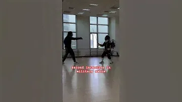 Second intention in military sabre #fencing #フェンシング #historicalfencing #swordfighting
